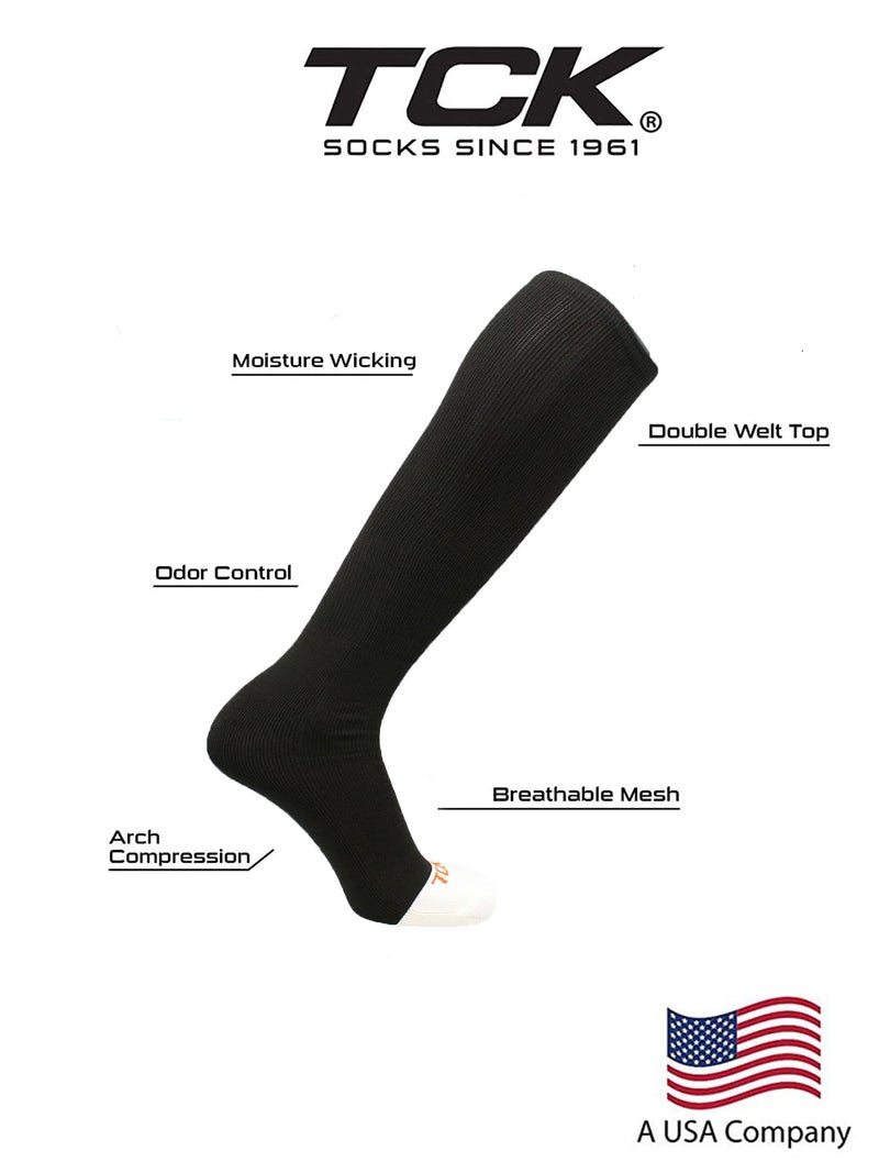 TCK Prosport Performance Tube Socks (Black, Small) - Image 3